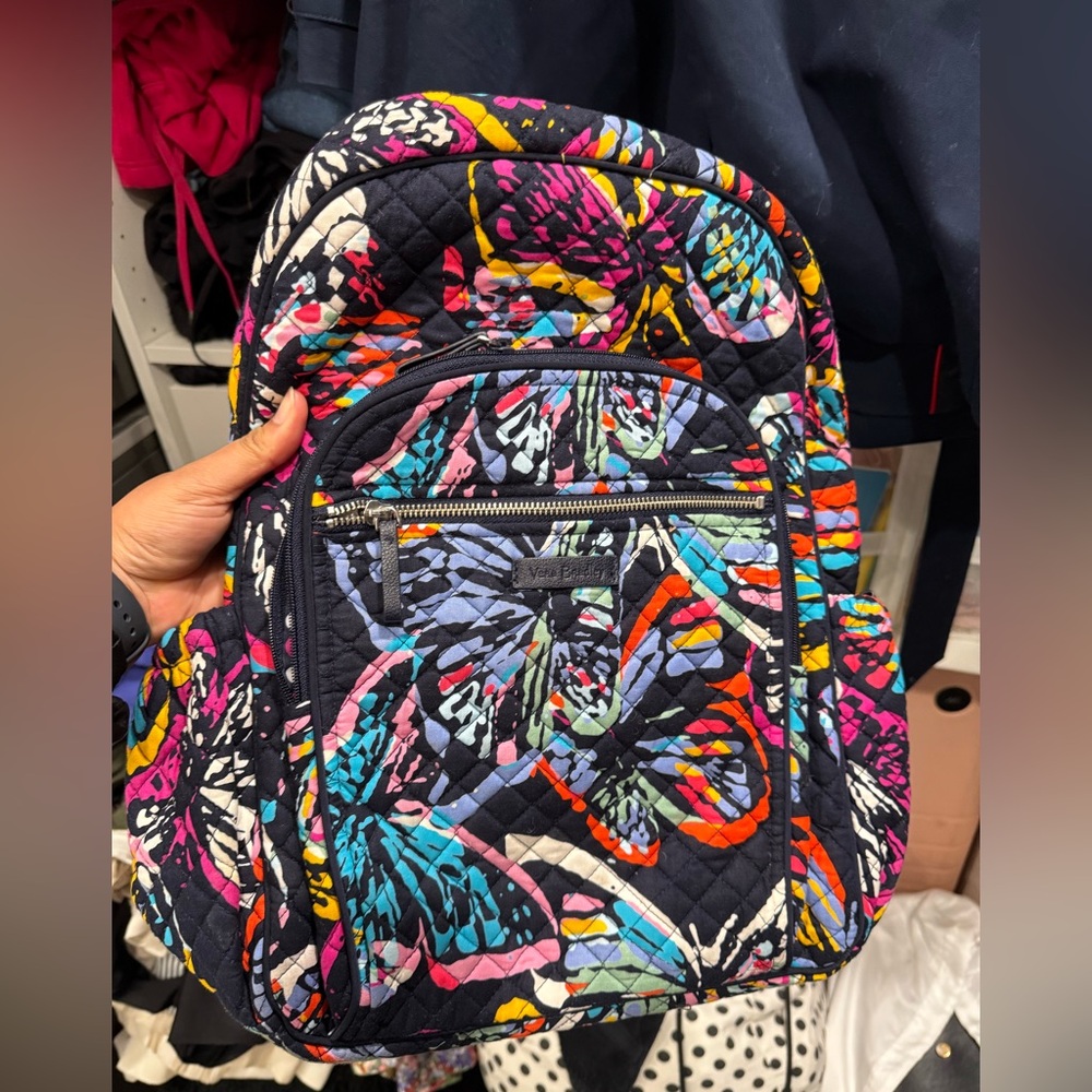 Vera Bradley Colorful Butterfly Quilted Backpack